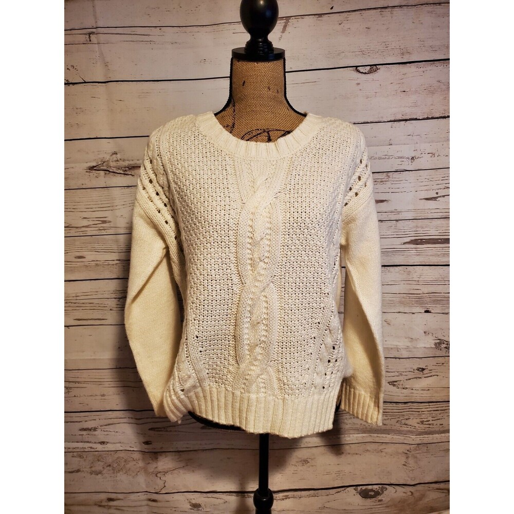 Cremieux Knit Sweater Size M Ivory